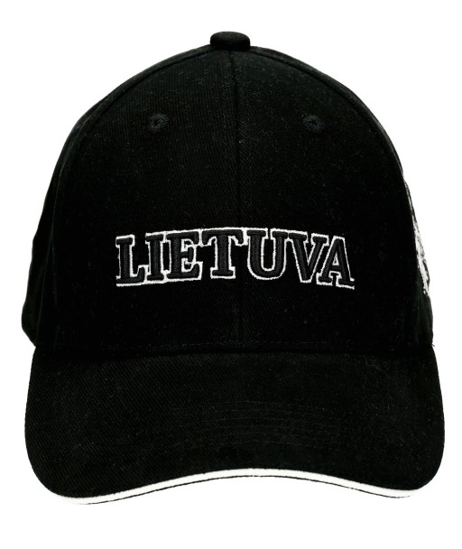 Juoda kepurė nuo saulės su Vyčiu